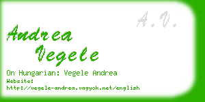 andrea vegele business card